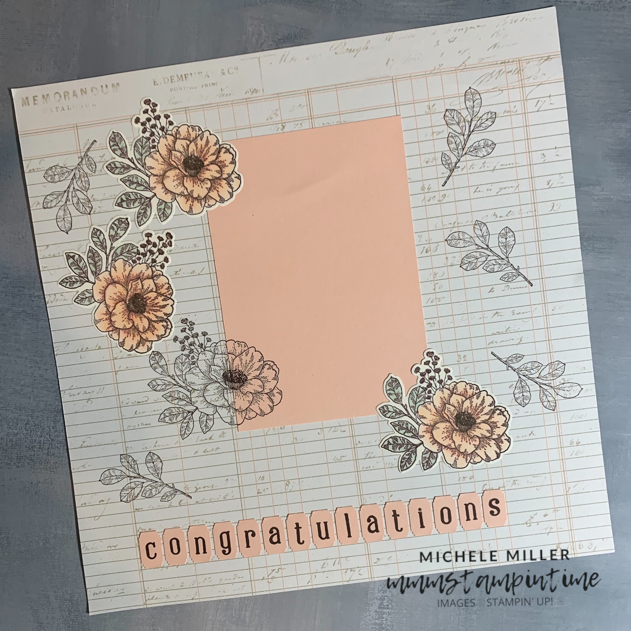 MONDAY MEMORIES – IT'S TIME FOR A SCRAPBOOK LAYOUT – mmm…Stampin' Time